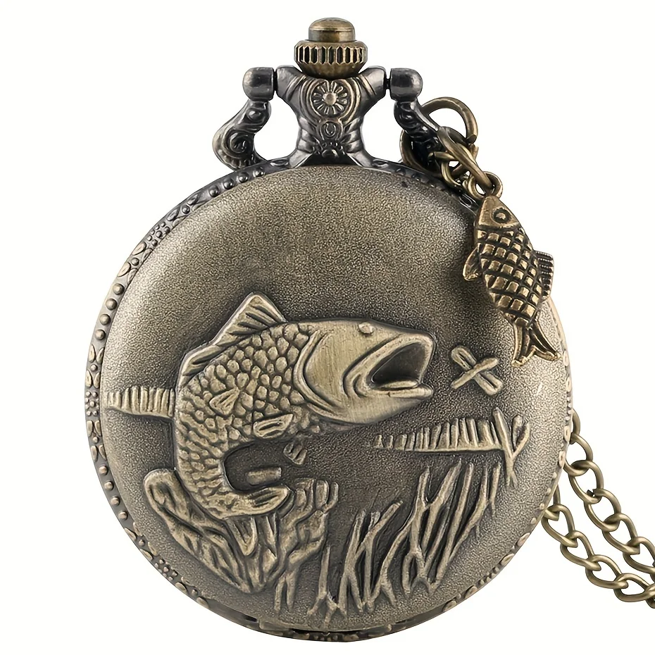 Retro Motorcycle Pattern Quartz Pocket Watch Motorbike MOTO Design Pendant Fob Watch Chain Gifts for Men Montre À Gousset