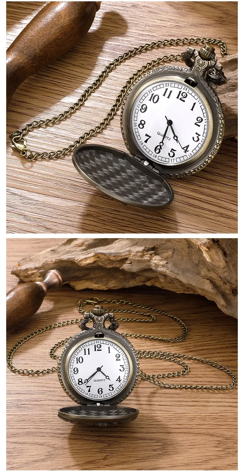 Retro Motorcycle Pattern Quartz Pocket Watch Motorbike MOTO Design Pendant Fob Watch Chain Gifts for Men CF1232