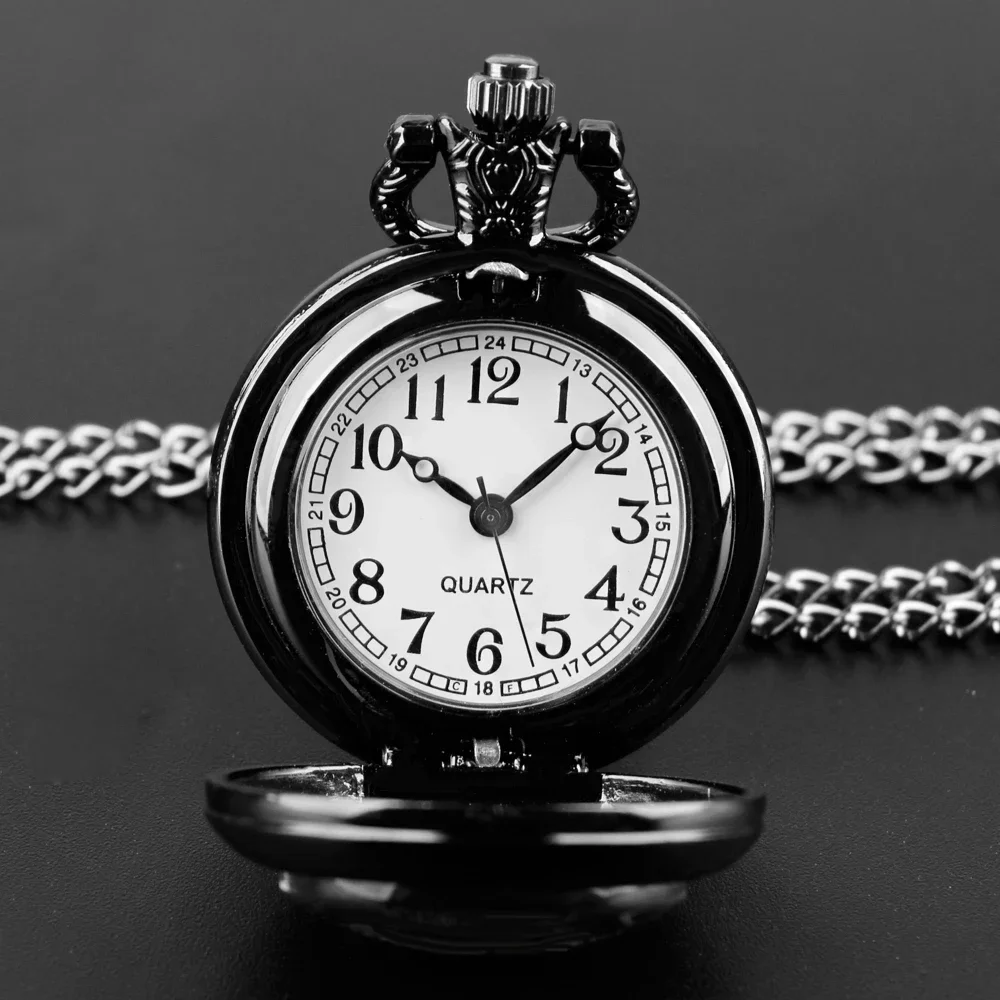Poker Glass Dome Pocket Watch Arabic Numeral Dial Vintage Men Women Necklace Pendant Creative Clock Gift Reloj De Bolsillo