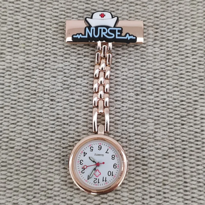 Lovely Cute Stethoscope Metal Pin Brooch Midwife Doctor Clock Medical Hospital Healthcare Pocket FOB Nurse Watch