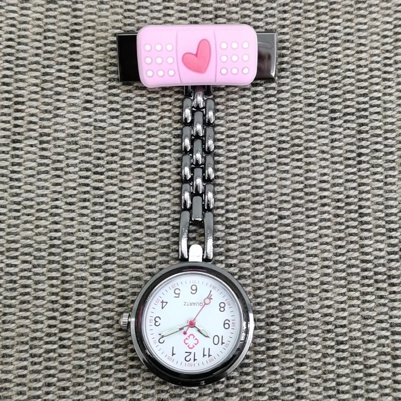 Lovely Cute Stethoscope Metal Pin Brooch Midwife Doctor Clock Medical Hospital Healthcare Pocket FOB Nurse Watch