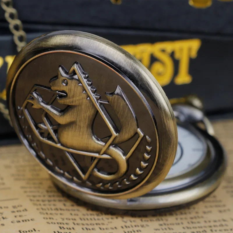 Popular Full metal Alchemist Unisex Pocket Watch Antique Vintage Quartz Chain Clock Pendant Jewelry Timepiece Gift for Women Men