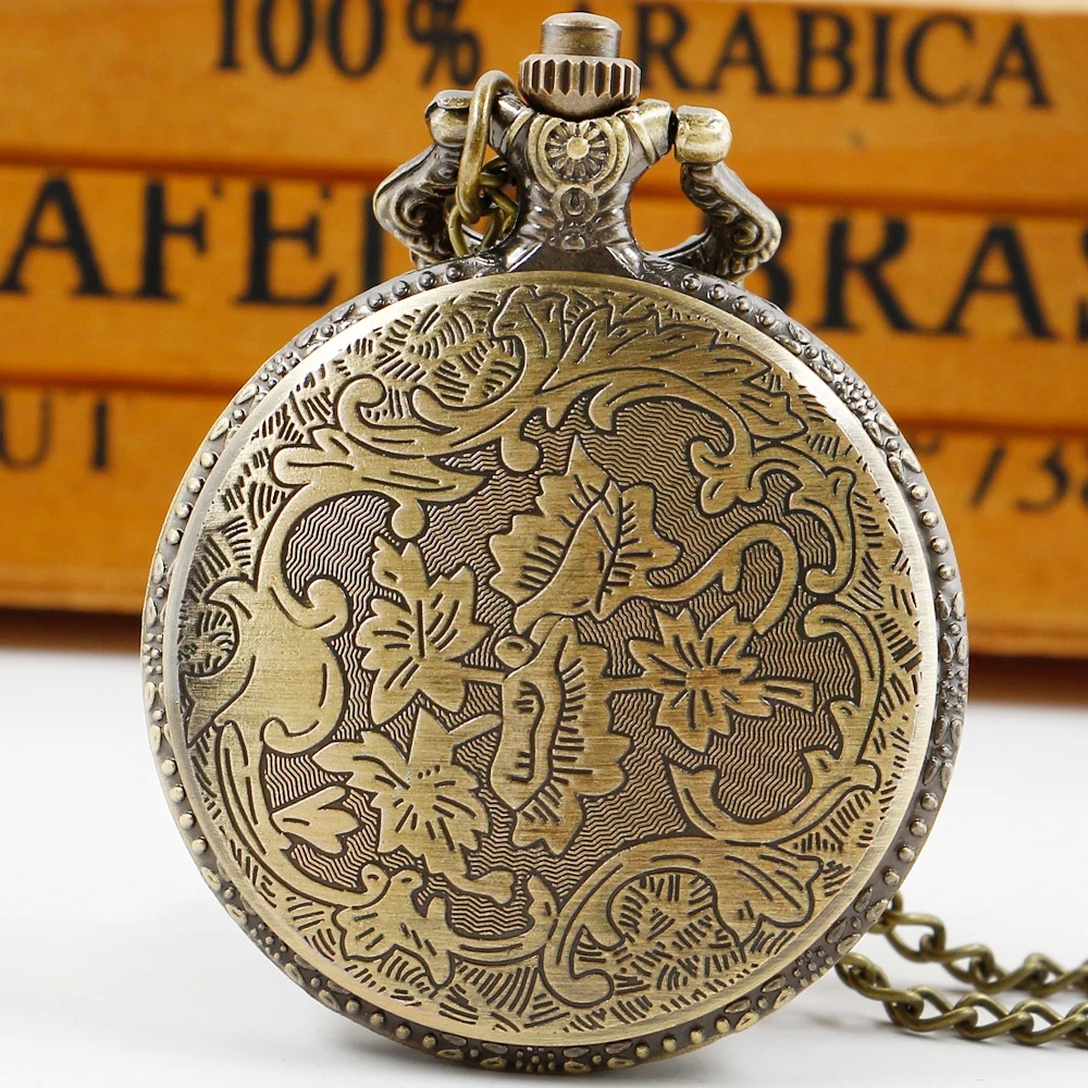 Vintage Bronze Sailboat Ship Quartz Pocket Watch FOB Sweater Chain Necklace Clock Mens Womens Gifts Reloj Montre
