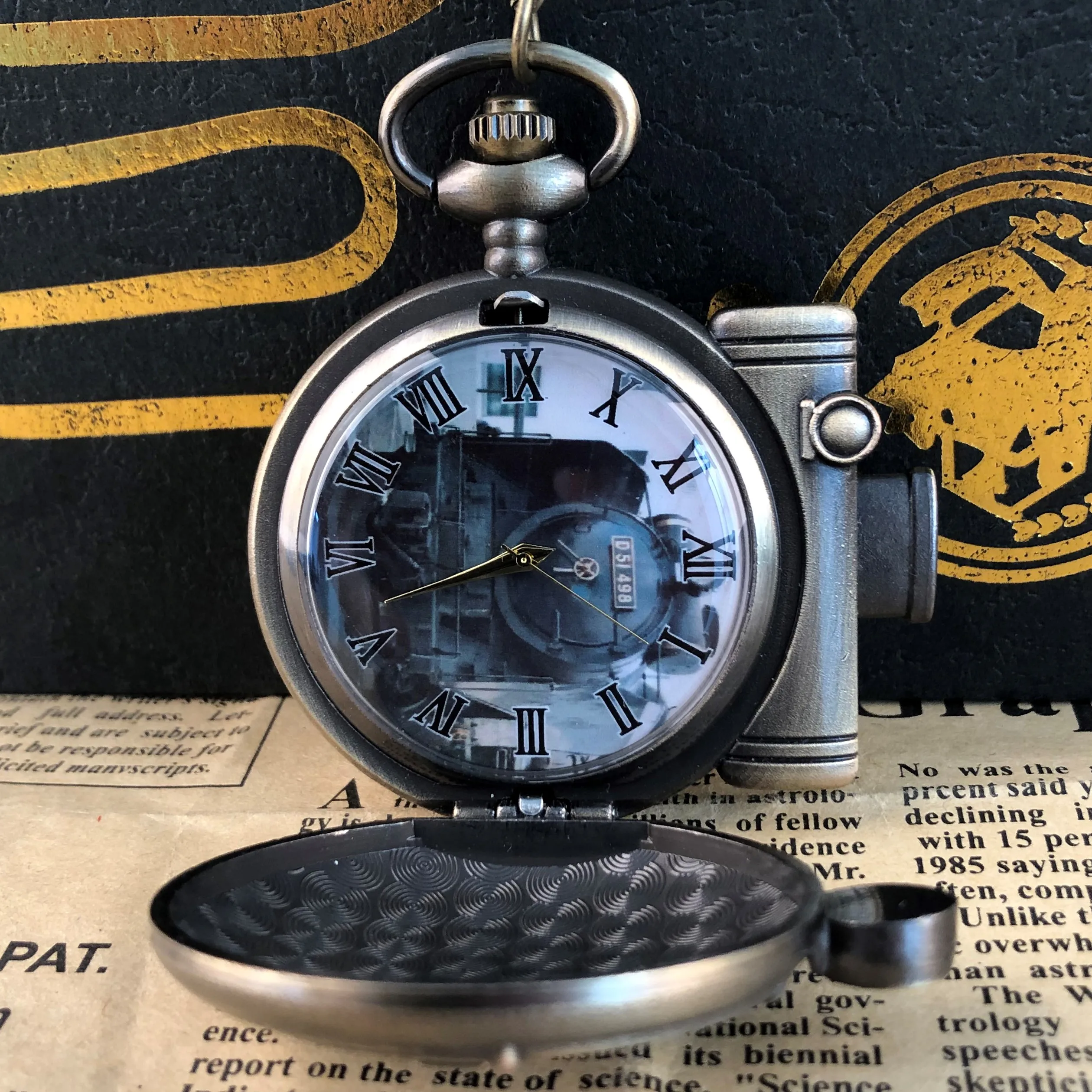 Vintage Steampunk Pocket Fob Watch Men's Unisex Military Quartz Pocket Watches Necklace With Chain Gifts reloj hombre