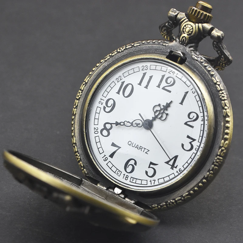 Retro Charm Neutral Fashion Soviet Dropped Quartz Steampunk Pocket Watch Men's and Women's Necklace Pendant Gift