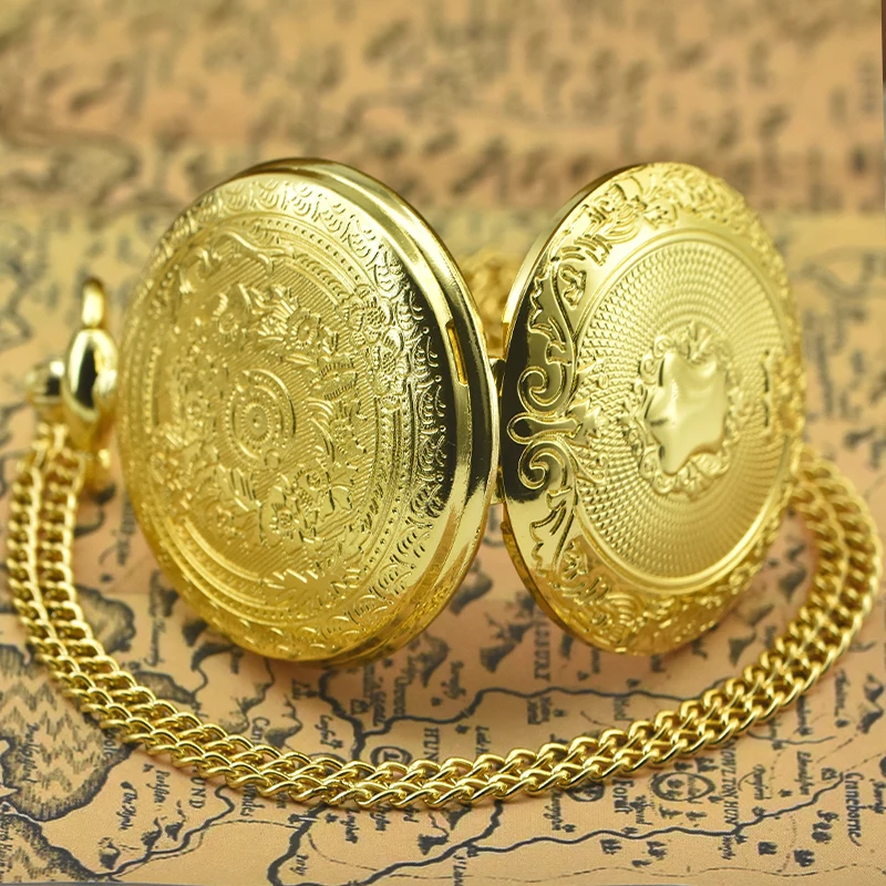 Retro Charm Neutral Fashion Roman Digital Quartz Pocket Watch Steampunk Men's and Women's Necklace Pendant Gift
