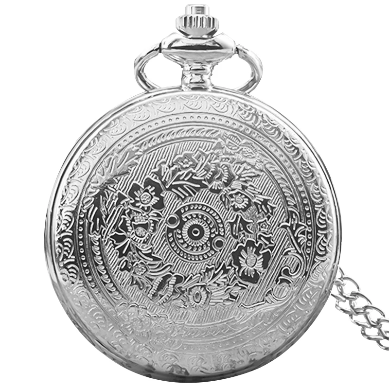Retro Charm Neutral Fashion Roman Digital Quartz Pocket Watch Steampunk Men's and Women's Necklace Pendant Gift