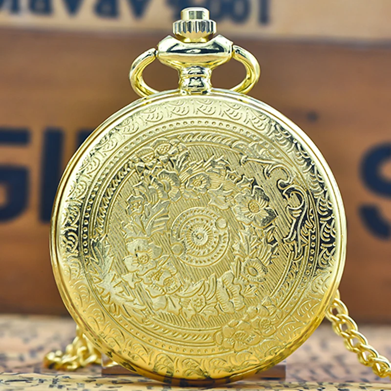 Retro Charm Neutral Fashion Roman Digital Quartz Pocket Watch Steampunk Men's and Women's Necklace Pendant Gift