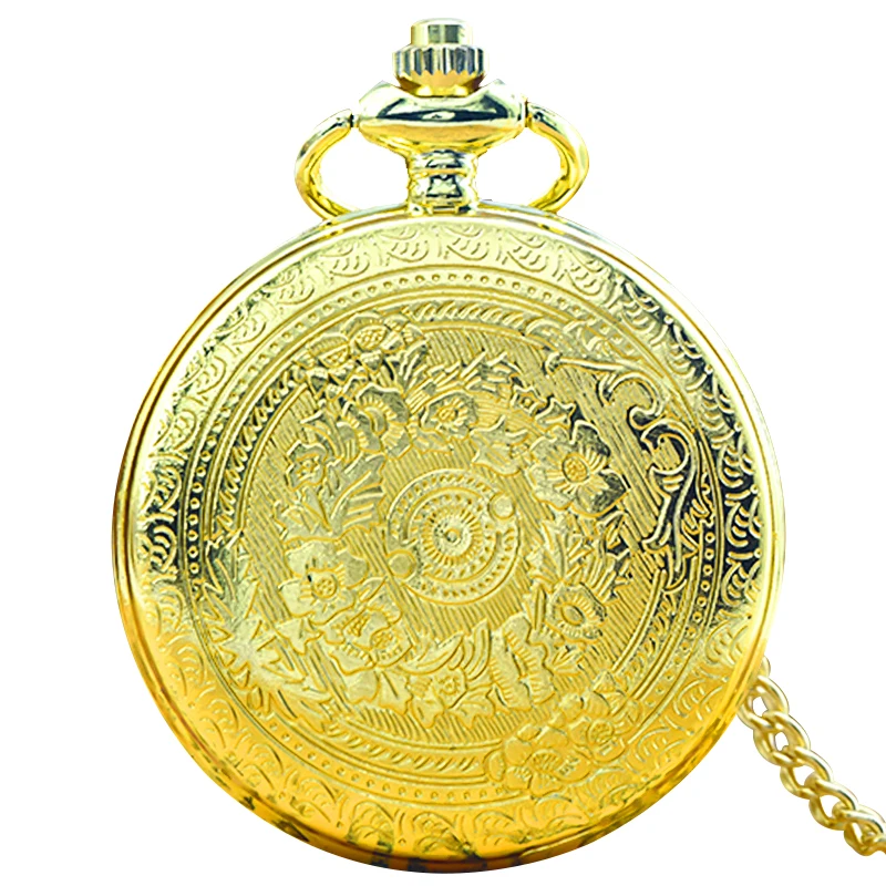 Retro Charm Neutral Fashion Roman Digital Quartz Pocket Watch Steampunk Men's and Women's Necklace Pendant Gift