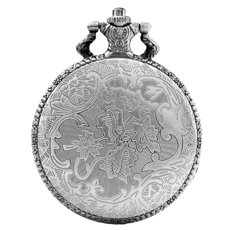 Vintage Steampunk Handsome Dragon Group Carved Quartz Pocket Watch Necklace Pendant Clock Chain Men's and Women's Gifts