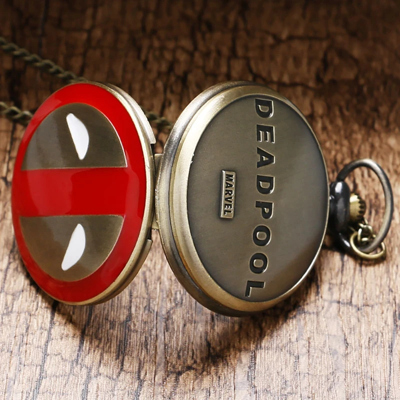 Comic Black Antique Quartz Pocket Watch Cartoon Fob Chain Pendant Clock Cosplay Gifts for Men Women Fans