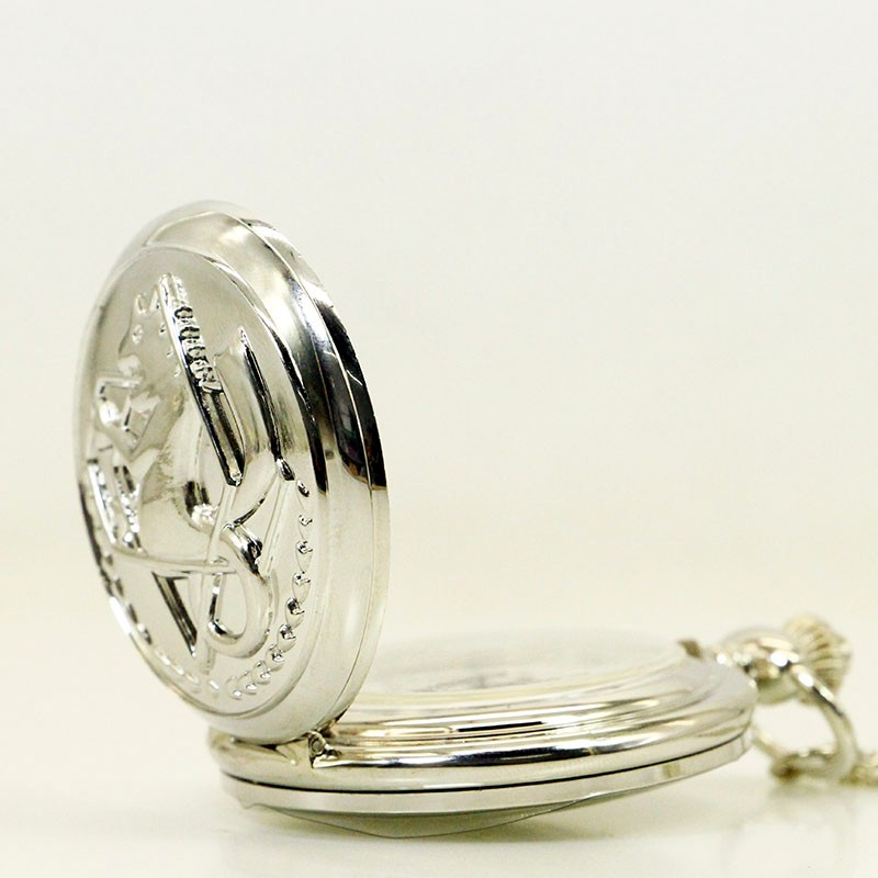 Fashion Tone Fullmetal Alchemist Pocket Watch Cosplay Edward Elric With Chain Anime Boys Gift