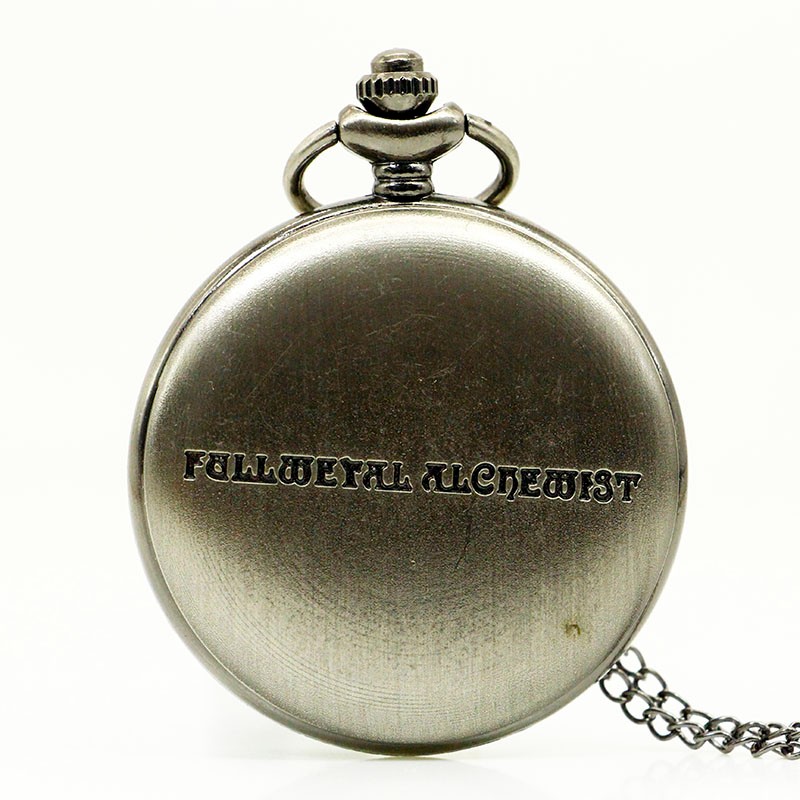 Fashion Tone Fullmetal Alchemist Pocket Watch Cosplay Edward Elric With Chain Anime Boys Gift