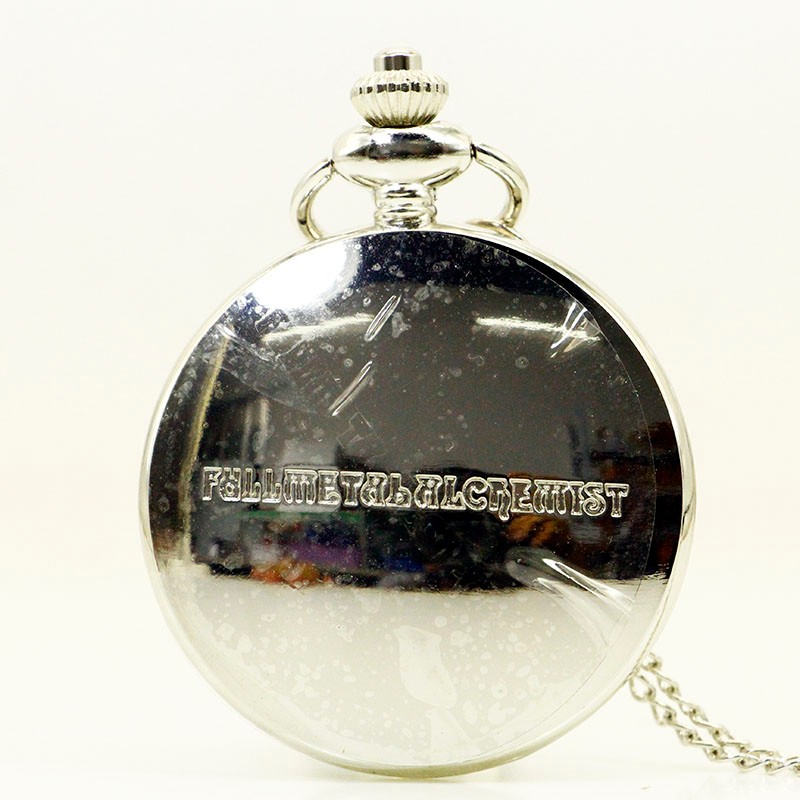 Fashion Tone Fullmetal Alchemist Pocket Watch Cosplay Edward Elric With Chain Anime Boys Gift