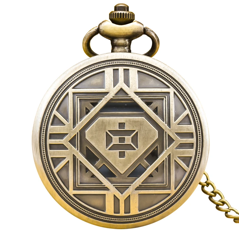 Retro Bronze Steampunk Flip-Top Male And Female Student Gift Quartz Necklace Series Commemorative Pocket Watch