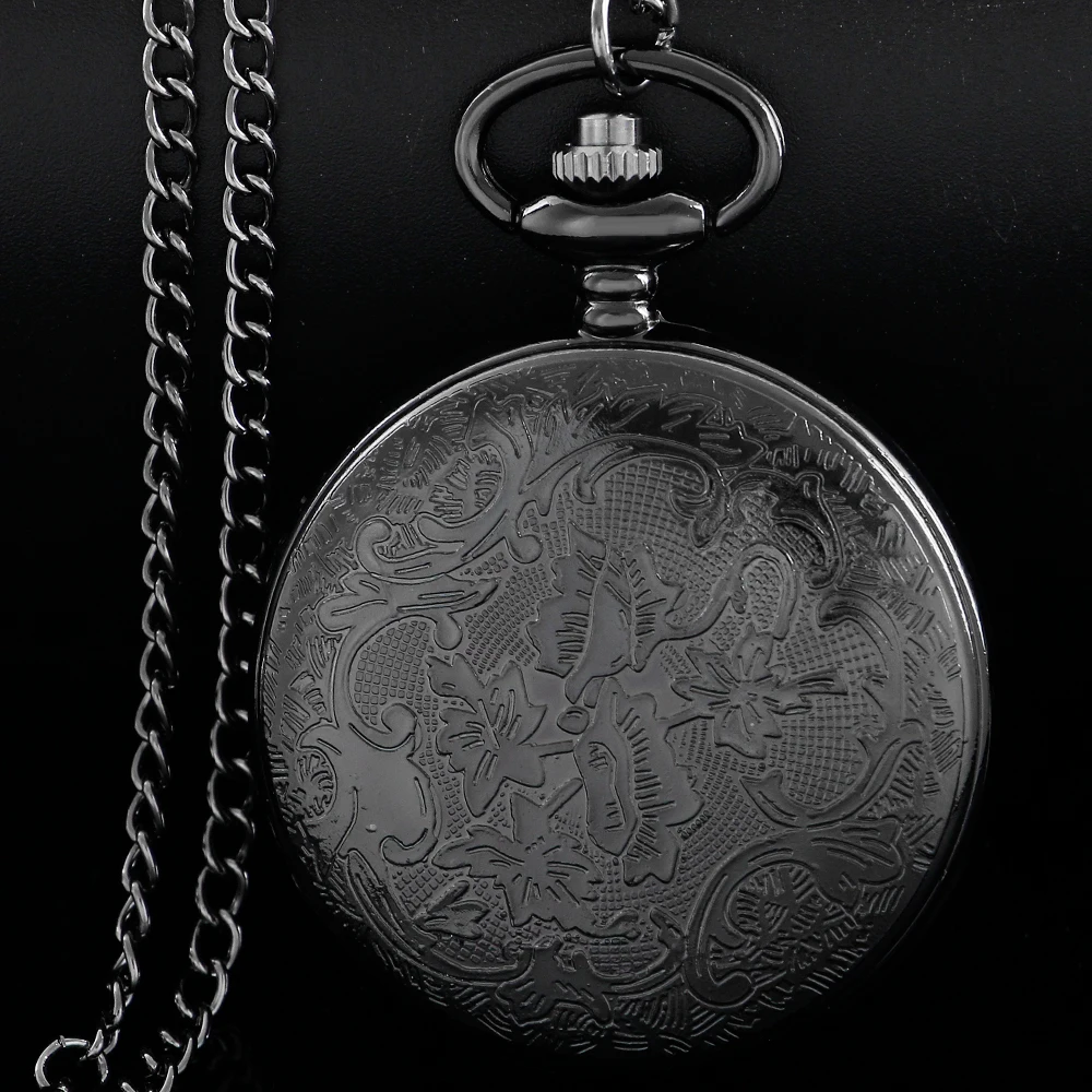 Silver Chinese Characteristic Dragon Shaped Pocket Watch Men's High Quality Necklace Timing Pendant Women's Jewelry Gift Clock