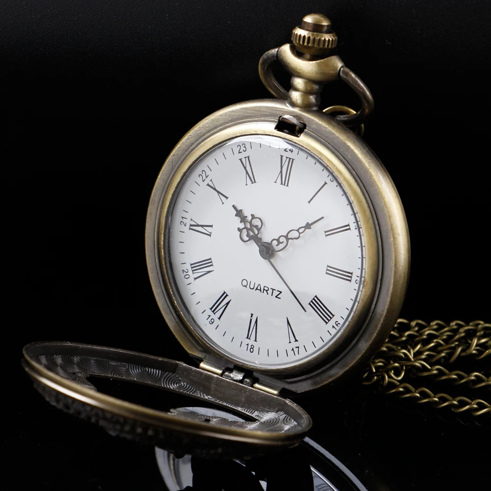 Silver Chinese Characteristic Dragon Shaped Pocket Watch Men's High Quality Necklace Timing Pendant Women's Jewelry Gift Clock