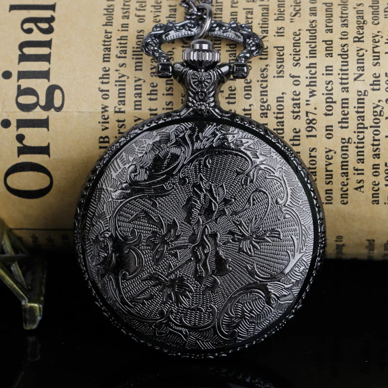 Color Dial Quartz Pocket Watch Analog Pendant Necklace Watches Gift Relogio DeBolso