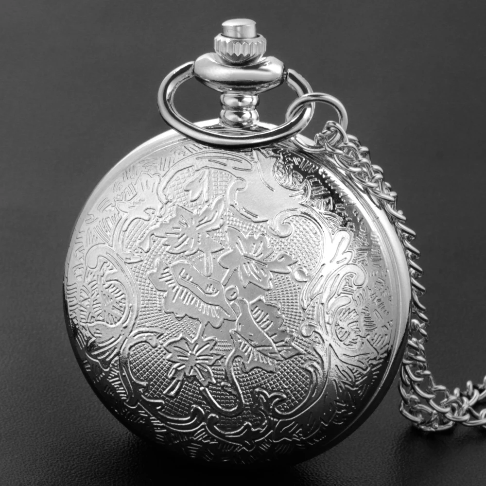 Train Quartz Pocket Watch Vintage Bronze Necklace With Chain Pocket Fob Watches Steampunk Pendant CF1482