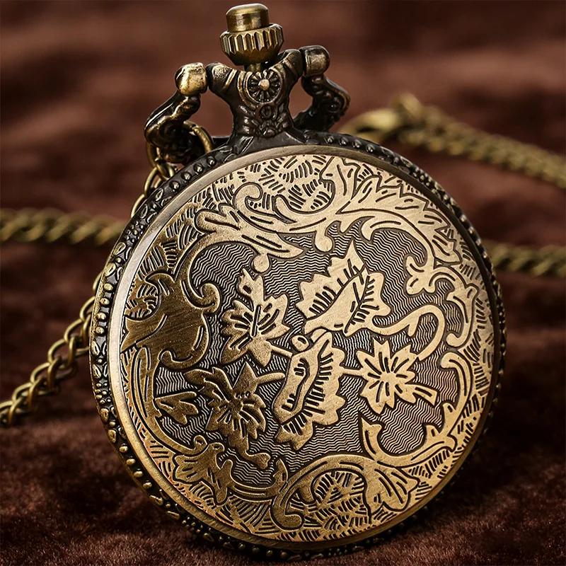 Pocket Watch, Starry Sky Literal Ship Rudder Hollow Multi-Color Retro Quartz Pocket Watch, Necklace Antique Copper Flip Watch