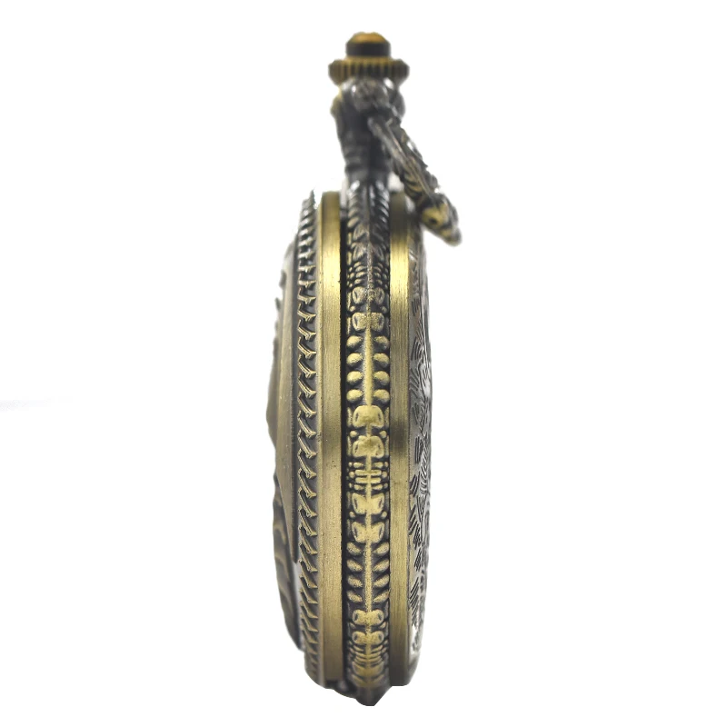 Retro Charm Neutral Handsome Fashion Dragon Group Carving Quartz Pocket Watch Steampunk Men's and Women's Necklace Pendant Gift