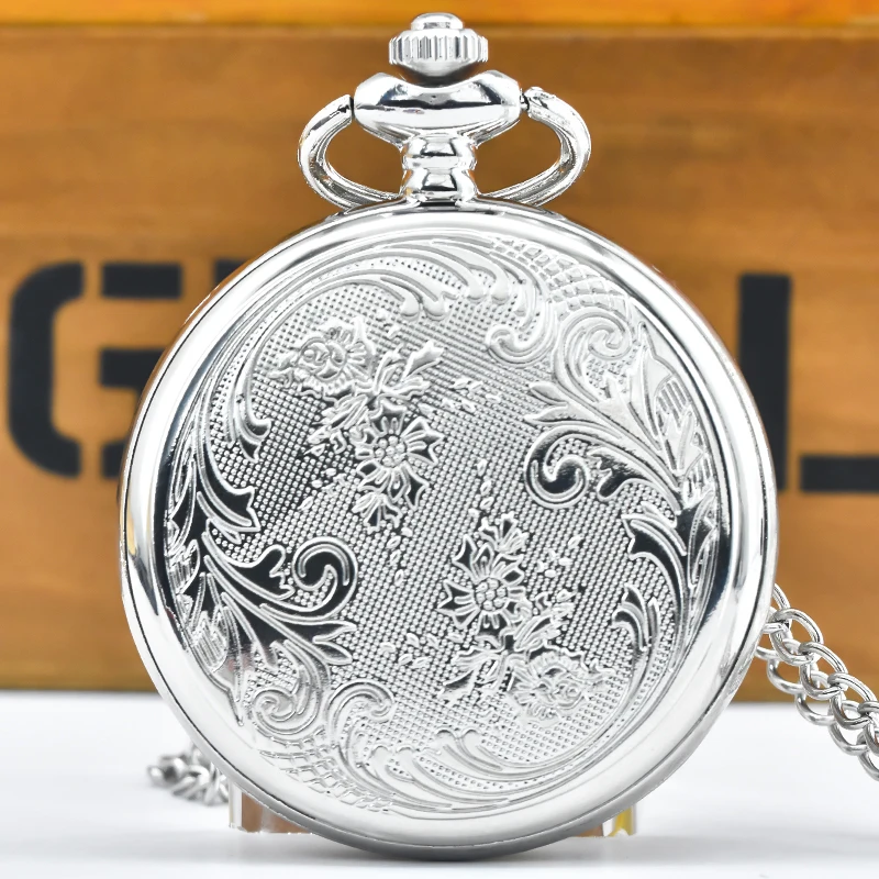 Retro Charm Neutral Fashion Textuable Quartz Pocket Watch Steampunk Men's and Women's Necklace Pendant Gift