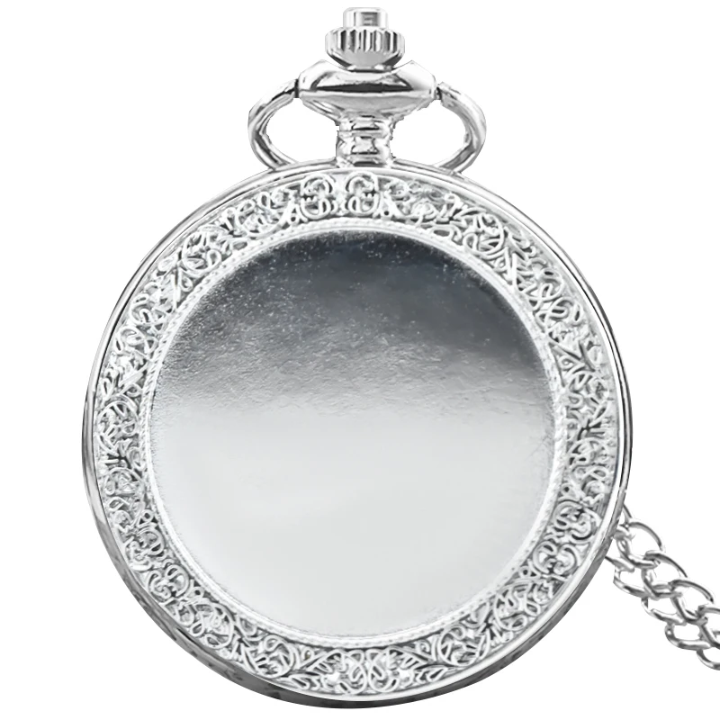 Retro Charm Neutral Fashion Textuable Quartz Pocket Watch Steampunk Men's and Women's Necklace Pendant Gift