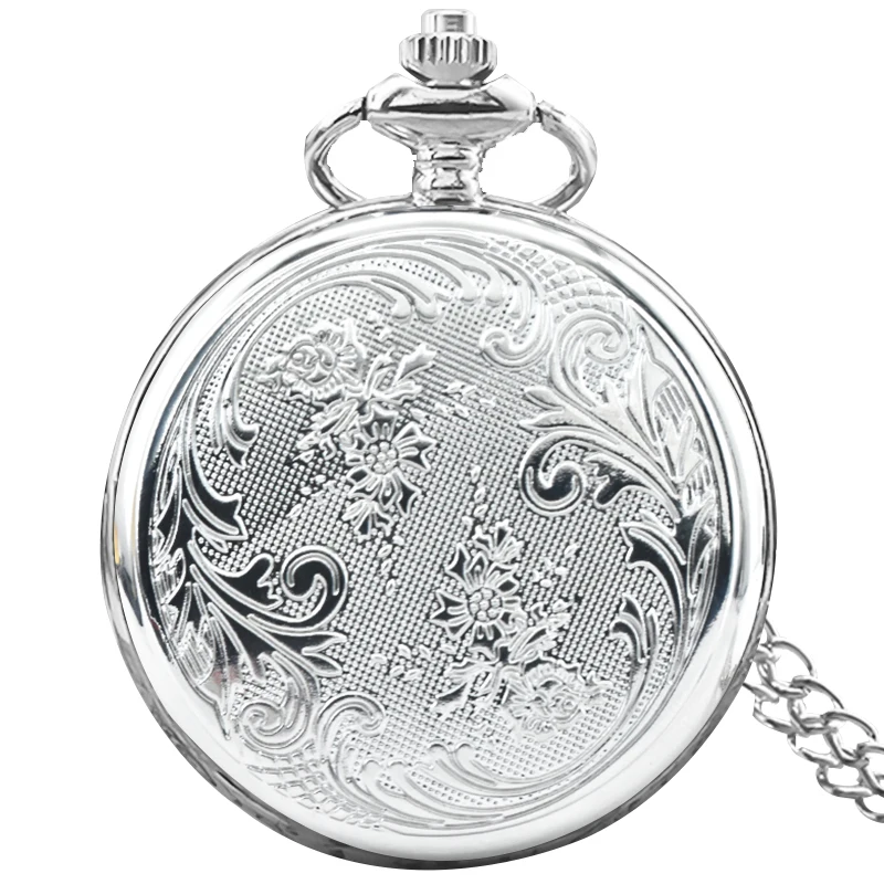 Retro Charm Neutral Fashion Textuable Quartz Pocket Watch Steampunk Men's and Women's Necklace Pendant Gift