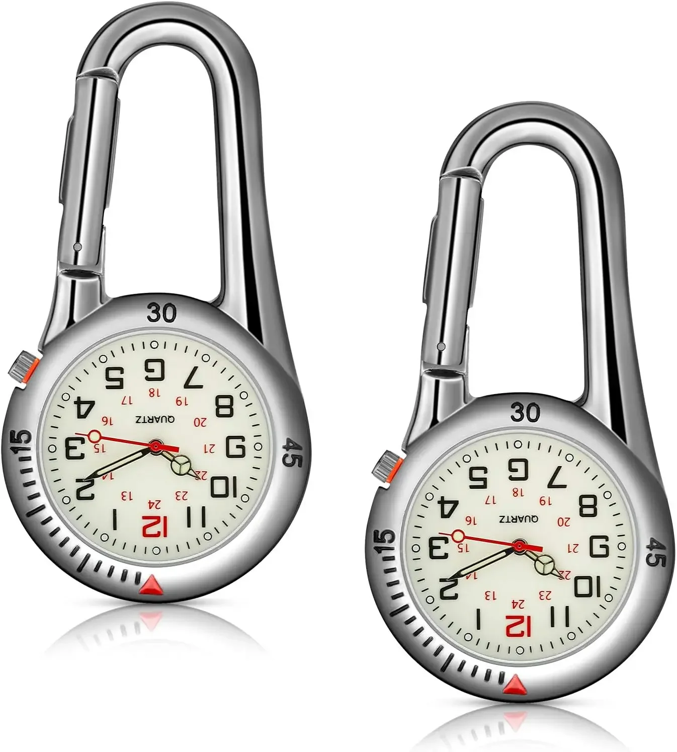New Carabiner Clip Watches Fob Nurse Pocket Watch Medical Sports Outdoor Vintage Clock Mountaineering Sport Equipment