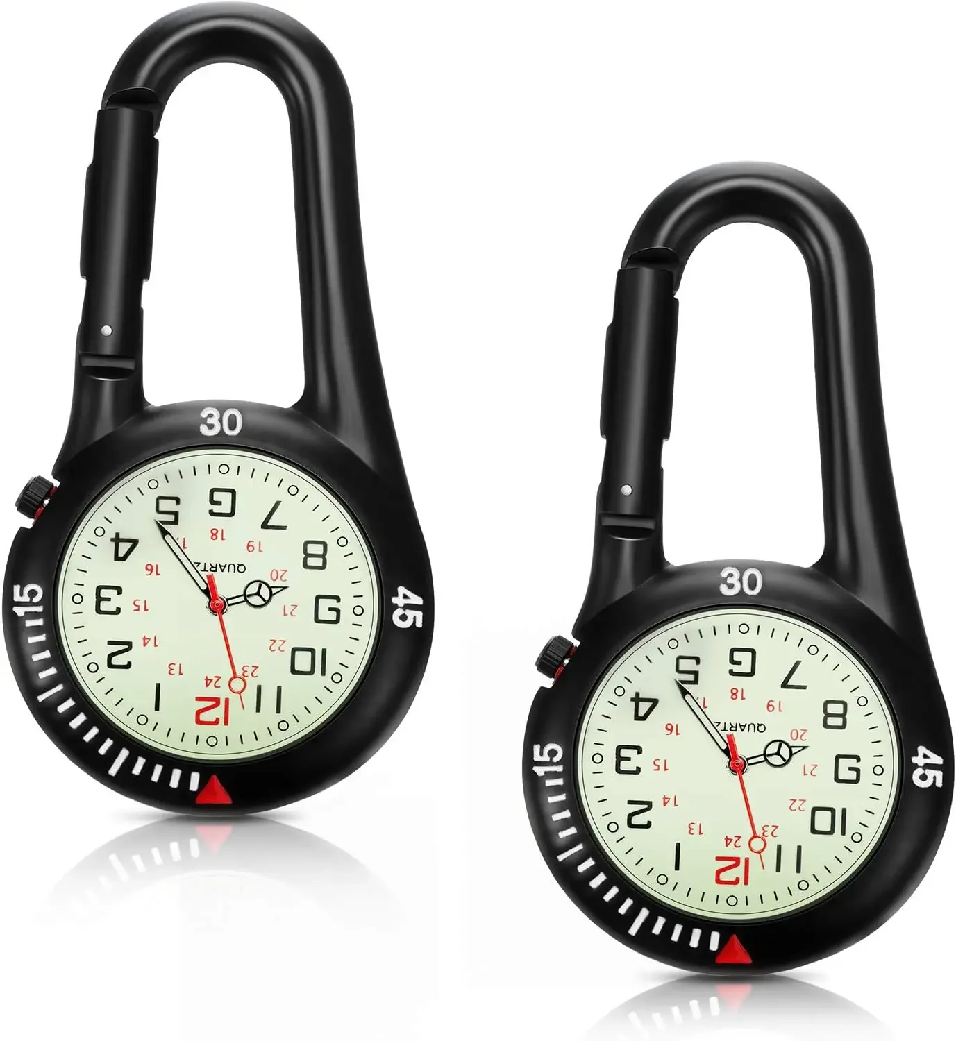 New Carabiner Clip Watches Fob Nurse Pocket Watch Medical Sports Outdoor Vintage Clock Mountaineering Sport Equipment