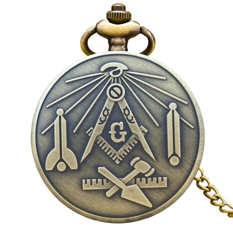 Vintage Charm Neutral Fashion Tool Carving Quartz Steampunk Pocket Watch Men's and Women's Necklace Pendant Gift