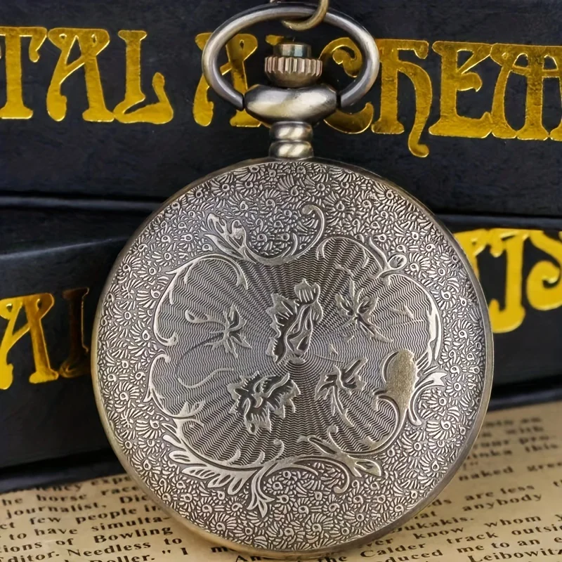 Vintage Deep Forest See Deer Series Quartz Pocket Watch Gift Casual Fashion Men's and Women's Clothing Accessories Wall Clock