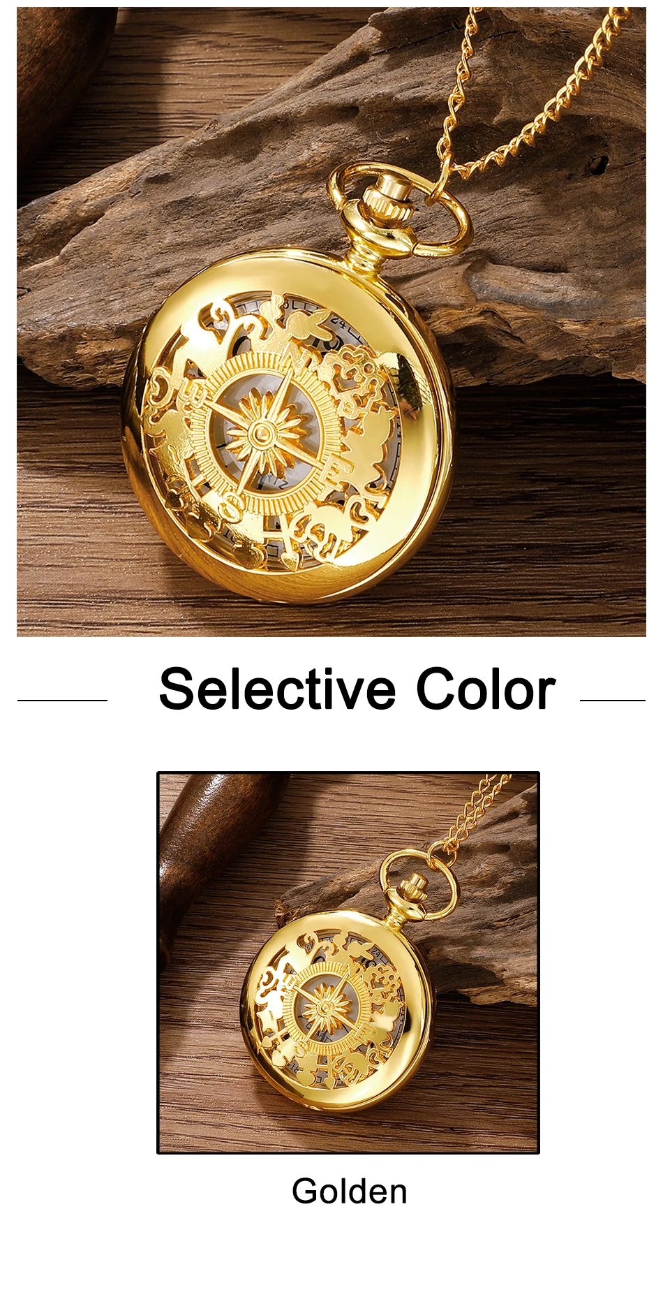 2026 New Antique Steampunk Vintage Arabic Numerals Quartz Pocket Watch Gold Case Necklace Pendant Clock Chain Mens Women