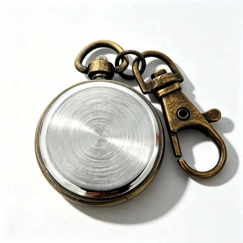 Retro Charm Neutral Fashion Roman Digital Quartz Steampunk Pocket Watch Men's and Women's Keychain Gift