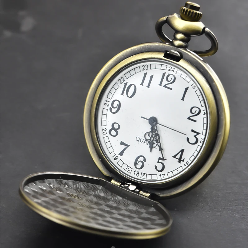 Retro Charm Neutral Fashion Arabic Digital Quartz Steampunk Pocket Watch Women's and Men's Necklace Pendant Gift