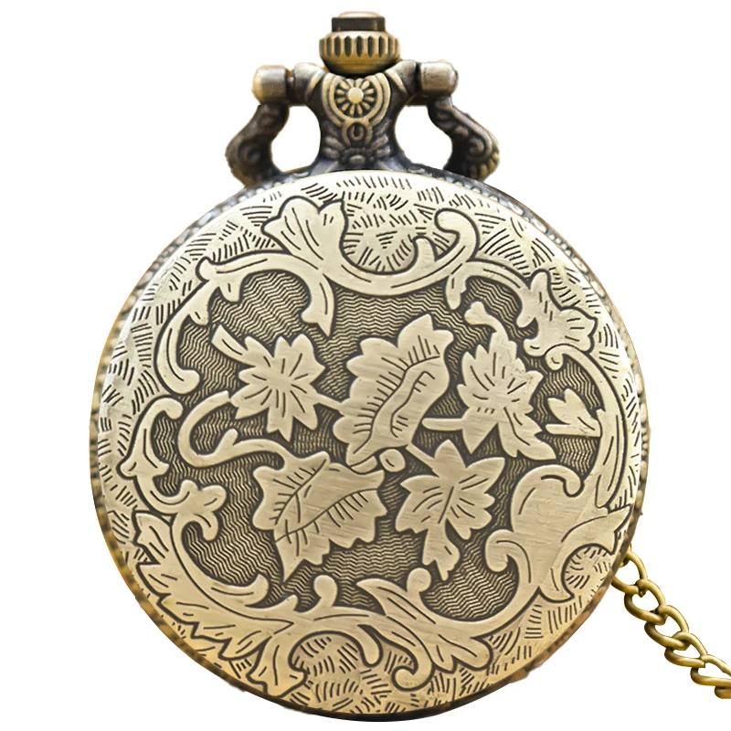 Retro Charm Neutral Fashion Soviet Arabic Numerals Literal Quartz Steampunk Pocket Watch Men's and Women's Necklace Pendant Gift
