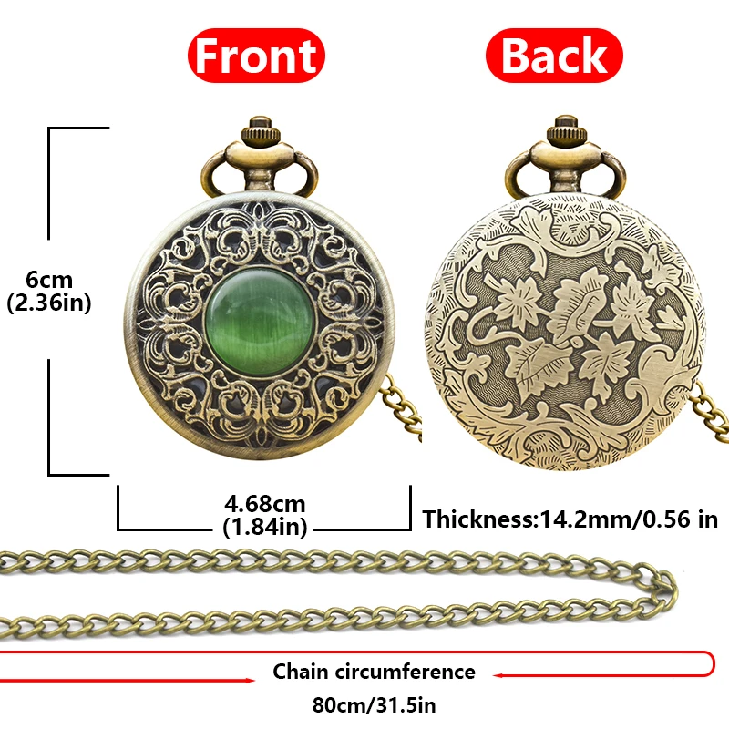 Retro Charm Neutral Fashion Hollow Arabic Digital Quartz Steampunk Pocket Watch Men's and Women's Necklace Pendant Gift