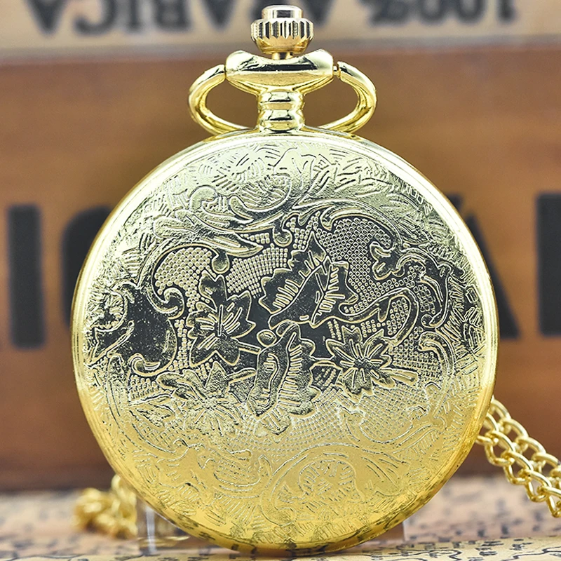 Retro Charm Neutral Fashion Hollow Roman Digital Carving Quartz Pocket Watch Steampunk Men's and Women's Necklace Pendant Gift