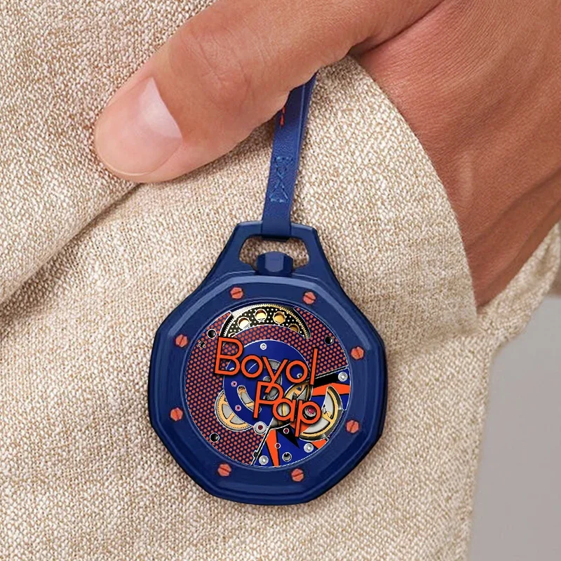 Fashion Sports Octagonal Pocket Watch With Lanyard Hot Style Neck Quartz Movement Candy Color Pendant Watch Mini Hanging Watch