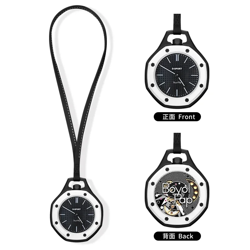 Fashion Sports Octagonal Pocket Watch With Lanyard Hot Style Neck Quartz Movement Candy Color Pendant Watch Mini Hanging Watch