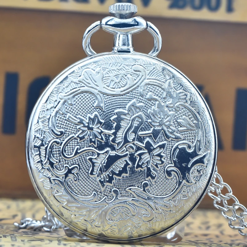 Retro Charm Neutral Fashion Hollow Gear Carving Quartz Steampunk Pocket Watch Men's and Women's Necklace Pendant Gift