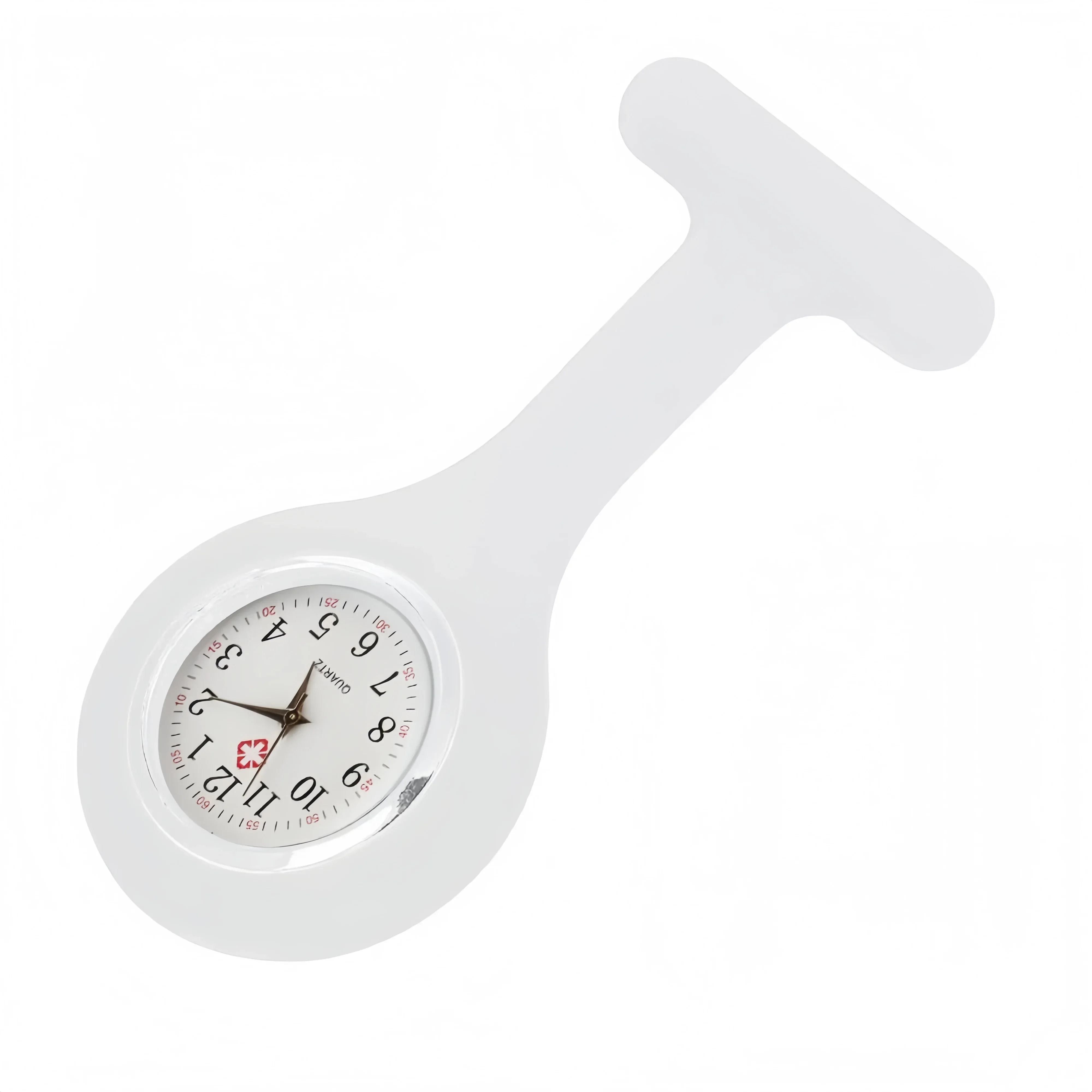 Silicone Nurse Fob Watch, Clip‑on Brooch Quartz Pocket Watch, Medical Hanging Watch for Doctor Nurse Work Uniform Accessories