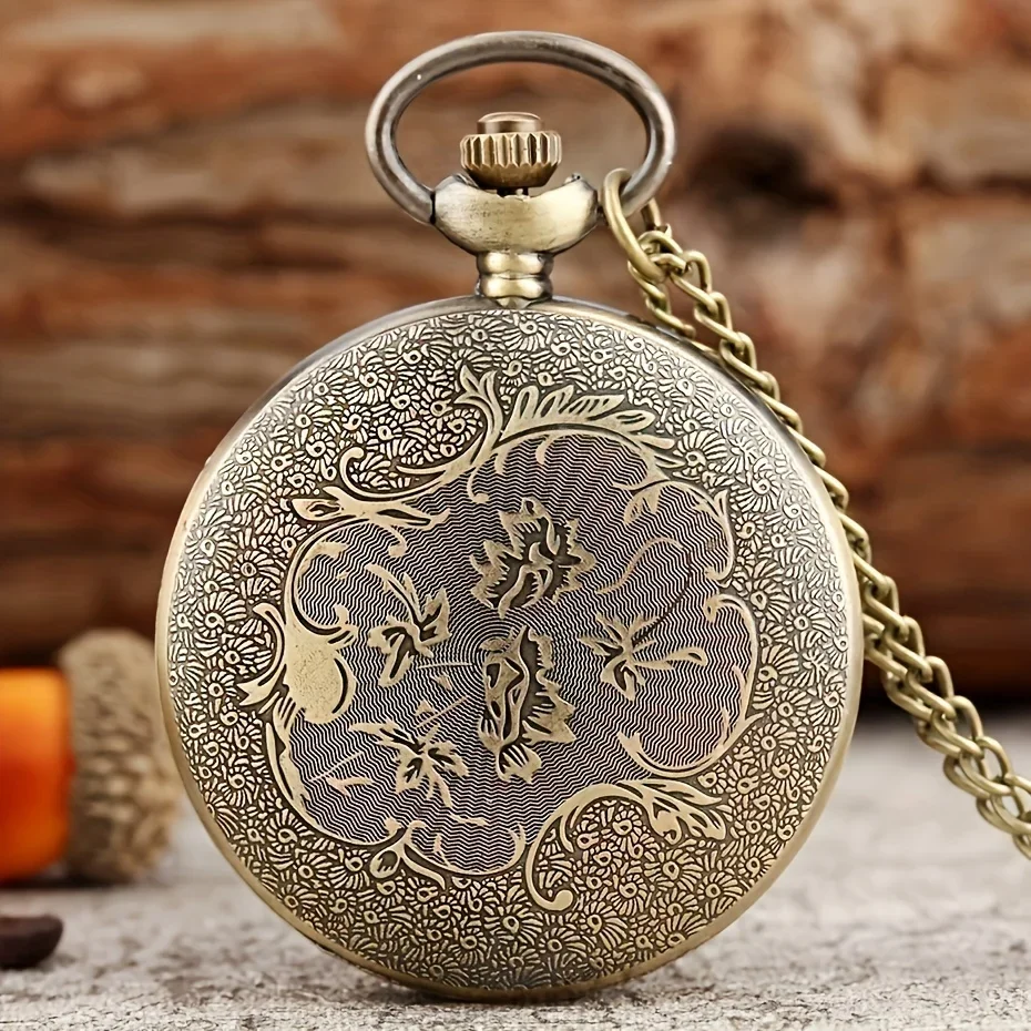 Retro Cartoon Sparkle Glasses Graphic Quartz Pocket Watch - A Timeless Accessory!
