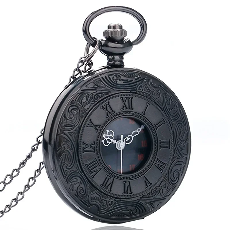Steampunk Hollow Gear Quartz Pocket Watch Antique Bronze Pocket Watch with Pendant &Necklace Chain Men Collectible Birthday Gift