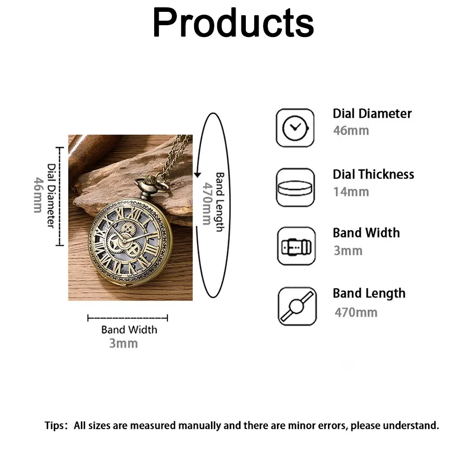 2026 New Antique Steampunk Vintage Roman Numerals Quartz Pocket Watch Bronze Case Necklace Pendant Clock Chain Mens Women