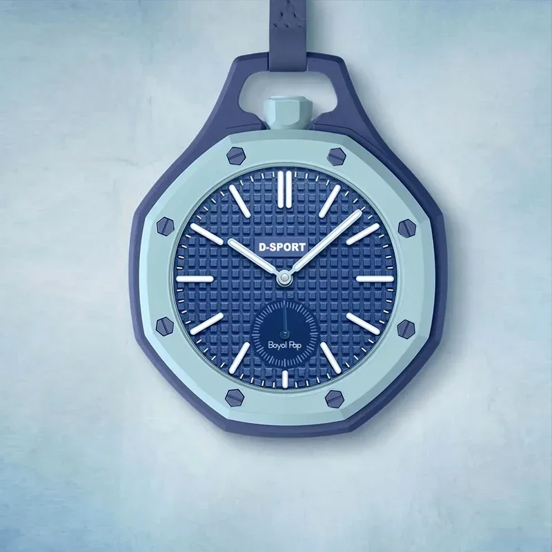 New Octagonal Pocket Watch Fashion Sport Men Women Quartz Wristwatches Casual Hanging Pendant Watch Exquisite Birthday Gift