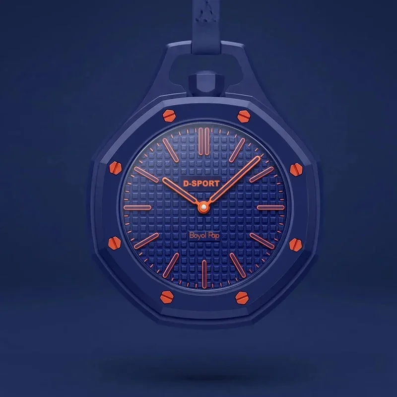 New Octagonal Pocket Watch Fashion Sport Men Women Quartz Wristwatches Casual Hanging Pendant Watch Exquisite Birthday Gift