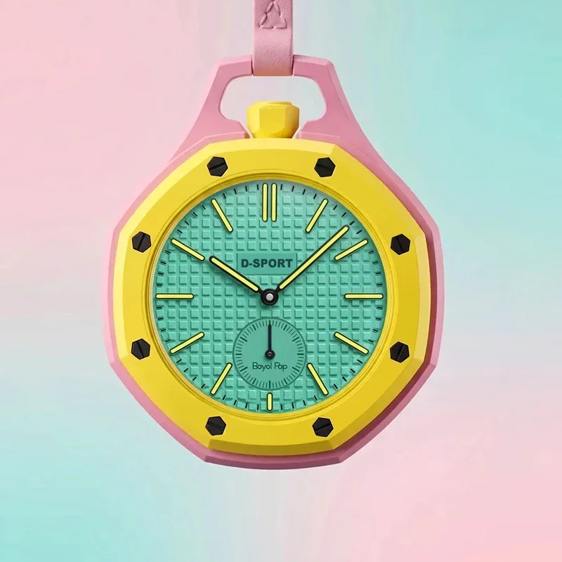 New Octagonal Pocket Watch Fashion Sport Men Women Quartz Wristwatches Casual Hanging Pendant Watch Exquisite Birthday Gift
