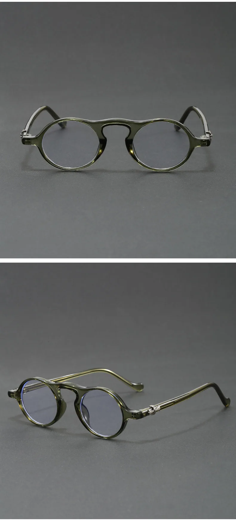Vintage Round Sunglasses for Women Men Ultra-Light Oval Mini-Framed Fashion Sunglasses for Driving High Quality Travel Eyewear