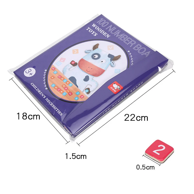 1-100 Montessori Magnetic Number Book Math Toy Count Board Games Arithmetic Learning Teaching Aid Early Educational Toy For Kids